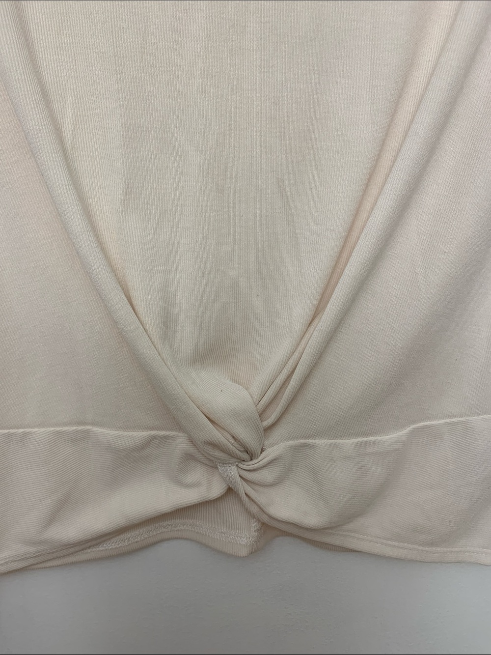 Dynamite Cream Front Knot Ribbed Top - Picture 4 of 8